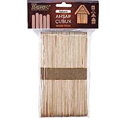 Ahşap Dondurma Çubuğu NATUREL 50`li Paket (114x9 mm)