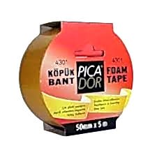 PİCADOR ÇİFT Taraflı Bant Köpük 50mmx5m 4301